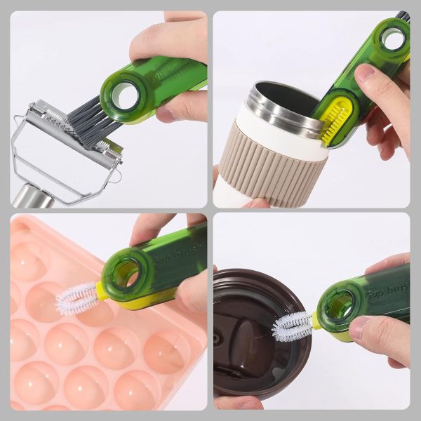 3 in 1 Cup Lid Gap Cleaning Brush Set, Multifunctional Insulation Bottle Cleaning Tools, Mutipurpose Tiny Silicone Cup Holder Cleaner, Home Kitchen Cleaning Tools - Image 5