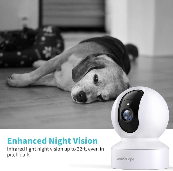 Pet Camera, 2K HD Dog Camera with Phone APP, 360° Pan/Tilt View Puppy Cam, One Click Call for Baby Monitor, MagivPix Night Vision,Motion Tracking Alarm with Cloud/Local SD,Home Indoor Security Cam - Image 6