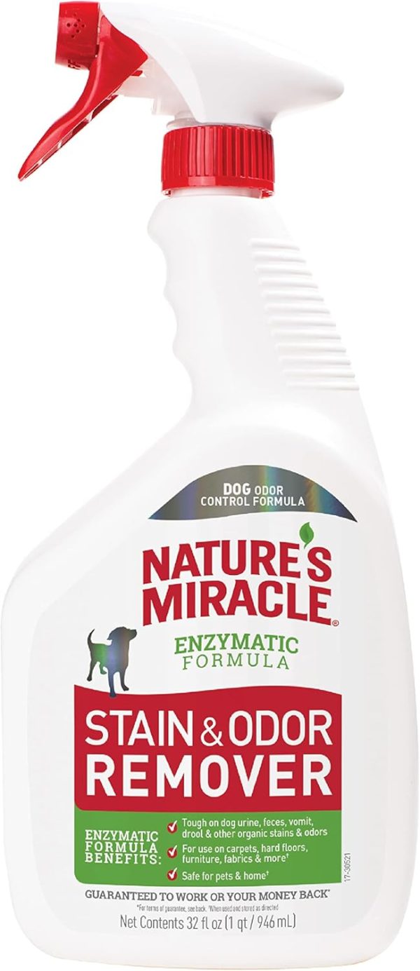 Nature's Miracle Dog Stain and Odor Remover, Everyday Mess Enzymatic Formula, 32 fl oz