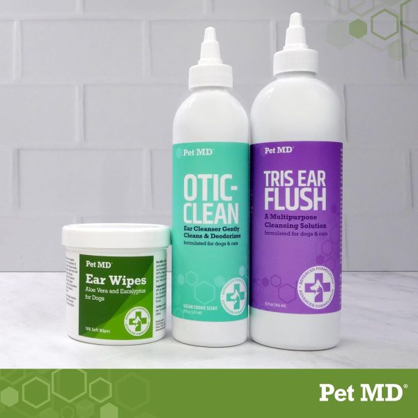 Pet MD - Dog Ear Cleaner Wipes - Otic Cleanser for Dogs to Stop Ear Itching, and Infections with Aloe and Eucalyptus - 100 Count - Image 5