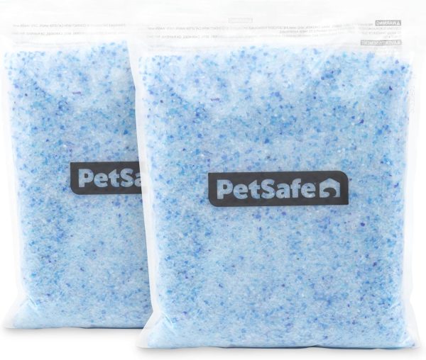 PetSafe ScoopFree Premium Crystal Cat Litter (Two 4.3 Lb Bags of Litter - 8.6 Lb Total) Kitten Litter Quickly Absorbs Urine, Dries Solid Waste, Eliminates Odors 5 Times Faster, Fresh Scent