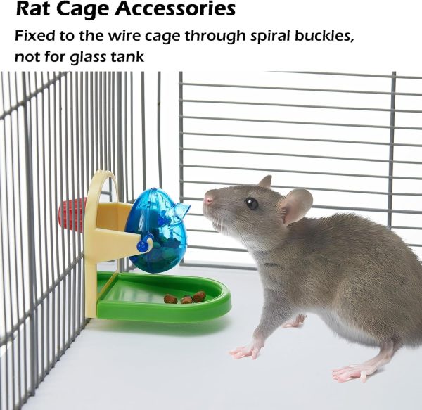 Rat Enrichment Toys, Interactive Foraging Toys For Rats, Intelligence Growth Rat Enrichment Puzzle Games, Treat Dispensing Slow Feeder for Rat Cage Toy, Bird Foraging Toy for Parakeet Conure (1Pcs) - Image 5