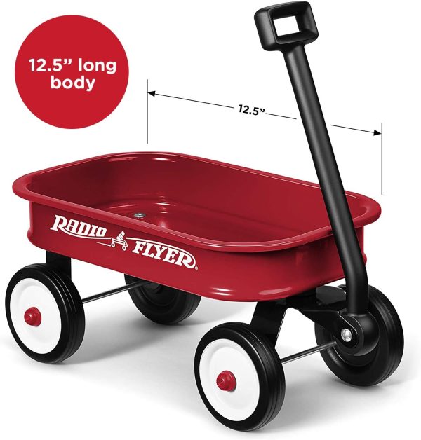 Radio Flyer Kids 12.5 Inch Little Red Toy Wagon, Small Toy Decor Wagon - Image 3