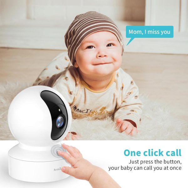 Pet Camera, 2K HD Dog Camera with Phone APP, 360° Pan/Tilt View Puppy Cam, One Click Call for Baby Monitor, MagivPix Night Vision,Motion Tracking Alarm with Cloud/Local SD,Home Indoor Security Cam - Image 3