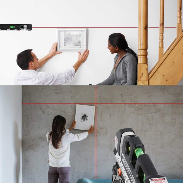 Laser Level Line Tool, Multipurpose Laser Level Kit Standard Cross Line Laser leveler Beam Tool with Metric Rulers 8ft/2.5M for Picture Hanging cabinets Tile Walls by AikTryee. - Image 4