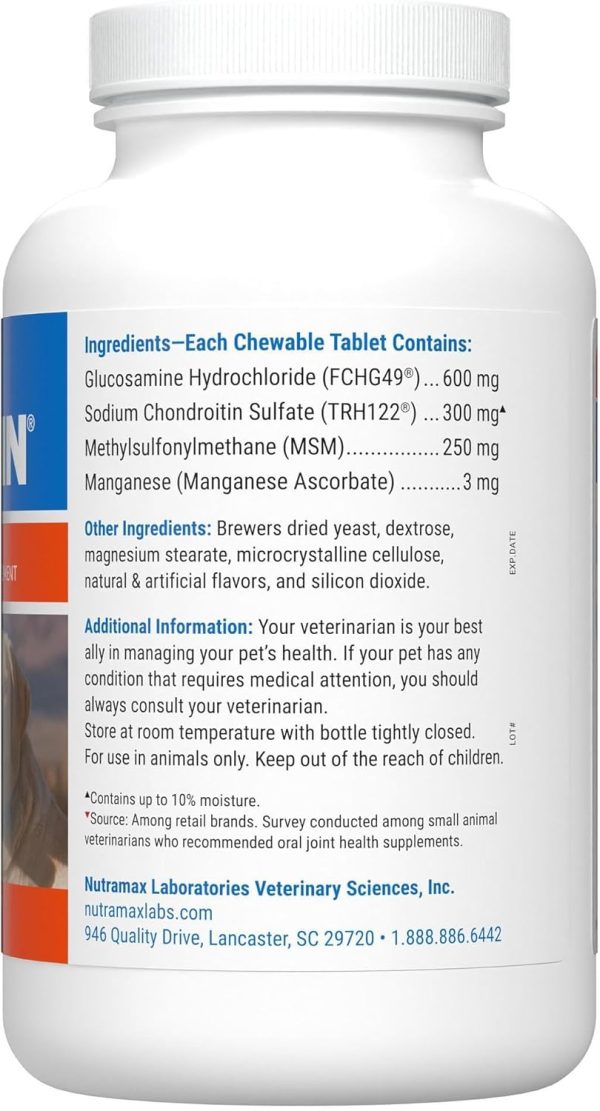 Nutramax Laboratories Cosequin Maximum Strength Joint Health Supplement for Dogs - With Glucosamine, Chondroitin, and MSM, 132 Chewable Tablets - Image 2