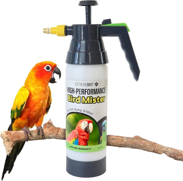 EXTREMEMIST High-Performance Bird Sprayer | Ultrafine Avian Pump Mister | Handheld Pet Bird Bath Mister | Adjustable Nozzle | Bird Cage Cleaner | Perfect for Macaws, Cockatiels, Parrots & More - 20oz