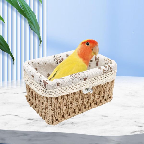 Bird Nest, Parrot House, Bird Parrot Hammock, Bird Bed, Small Animals House, Birdcage Accessories, Suitable for Birds Parrots Parakeets Cockatiels Lovebird 7.1 × 4.7 × 3.9 Inches - Image 2