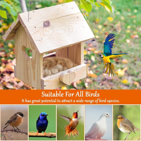 Sukh 2 Pack Bird Nesting Material - Bird Nests Bedding Hummingbird Nesting Material Mixing Canary Nesting Material Finch Nesting Material Parakeet Nesting Materials for Cage,Gardens,Tree Trunks (80G) - Image 5