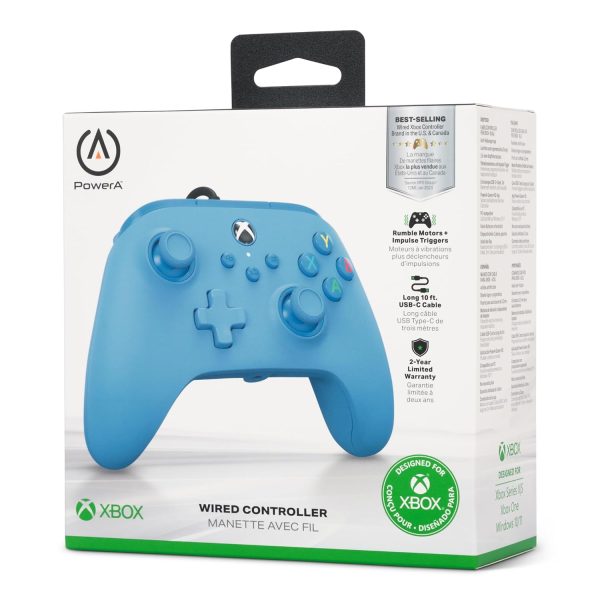 PowerA Wired Controller for Xbox Series X|S - Blue, gamepad, video game/gaming controller, works with Xbox One, Officially Licensed - Image 10