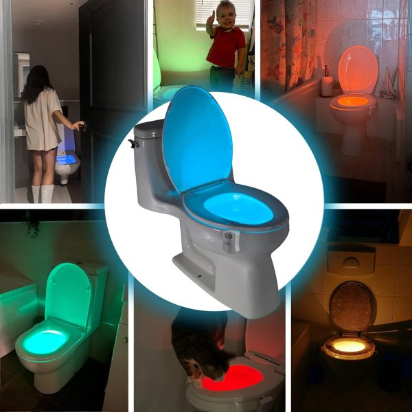 ToiLight The Original Toilet Bowl Night Light. Fun & Useful Bathroom Motion Sensor Tech Gadget. Funny Novelty Birthday Gift Idea. Stocking Stuffer for Him Her Guys Men Mom Brother - Image 7