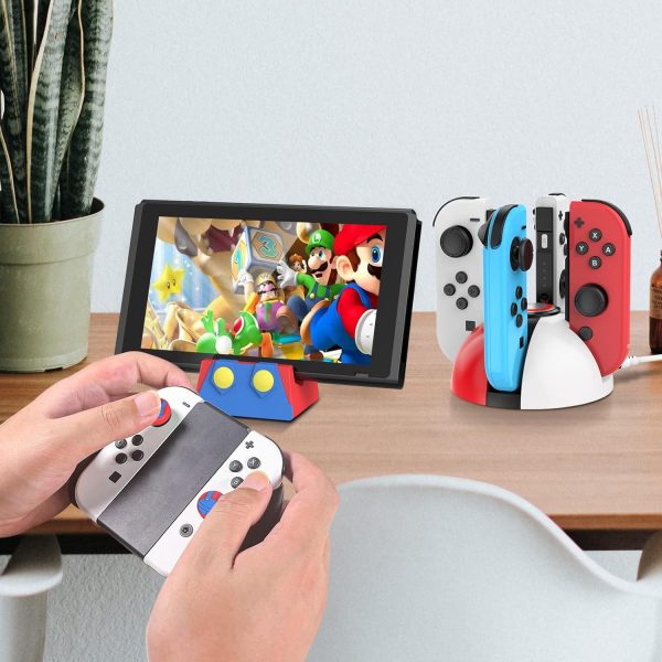 HEIYING Switch Controllers Charging Dock for Nintendo Switch/Switch OLED Joy-Con Controller, Switch Joy-Con Charging Dock with LED Indicator. - Image 7