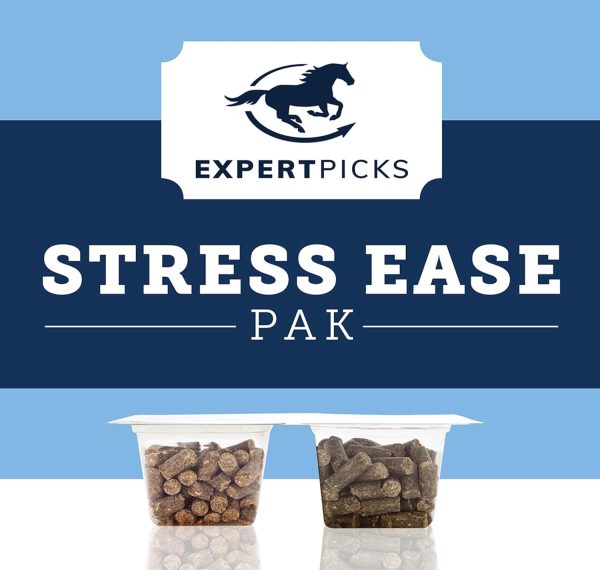 SmartPak Stress Ease SmartPak | Horse Calming Supplies, Premeasured, Labeled, and Sealed Pack | Herb-Free and No Sugar Added Formula for Skittish or Nervous Horses