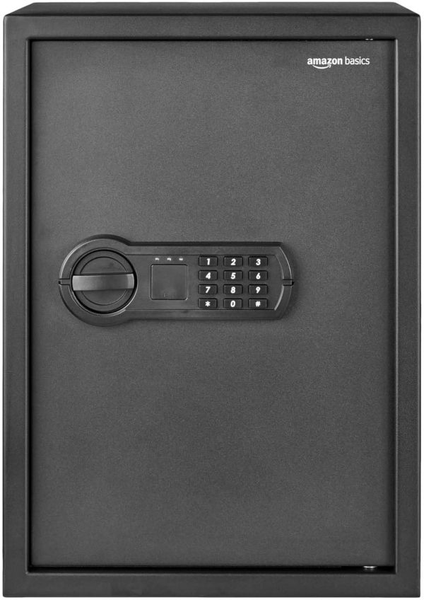 Amazon Basics Steel Home Security Electronic Safe with Programmable Keypad Lock, Secure Documents, Jewelry, Valuables, 1.8 Cubic Feet, Black, 13.8"W x 13"D x 19.7"H - Image 2