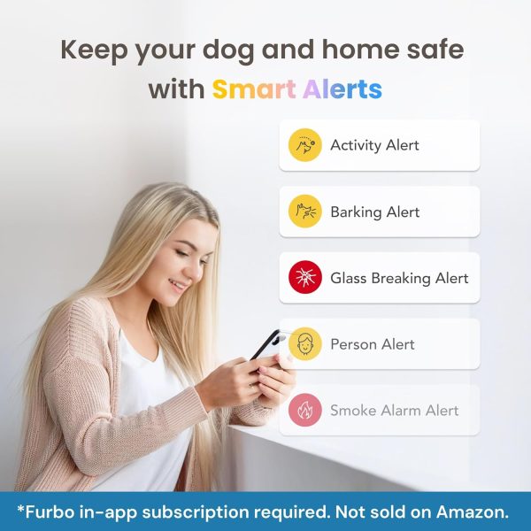 Furbo 360° Dog Camera + Nanny Bundle: Home Security & Dog Safety Alerts, Rotating Pet Treat Dispenser Camera with Speaker, Smart Home Indoor Cam w Phone App (Additional Subscription Required at Setup) - Image 3