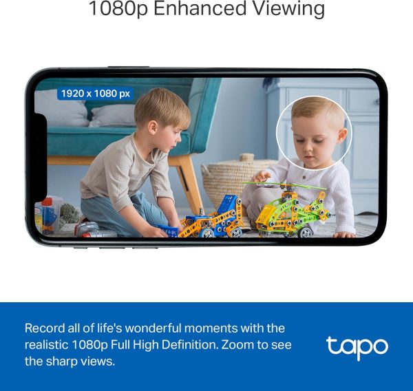 Tapo by TP-Link 1080P Indoor Security Camera for Baby Monitor, Pet Camera w/Motion Detection, 2-Way Audio Siren, Night Vision, Cloud & SD Card Storage, Works w/Alexa & Google Home, C100(4-Pack) - Image 3