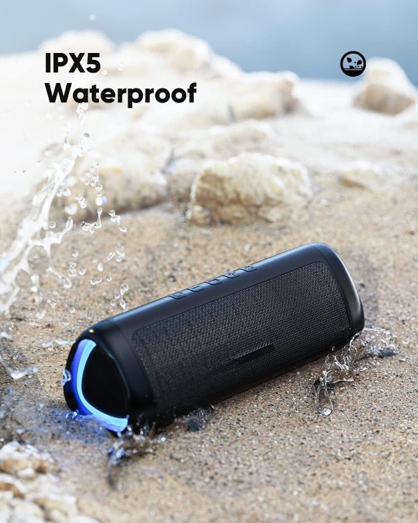 Bluetooth Speaker with HD Sound, Portable Wireless, IPX5 Waterproof, Up to 20H Playtime, TWS Pairing, BT5.3, for Home/Party/Outdoor/Beach, Electronic Gadgets, Birthday Gift (Black) - Image 7