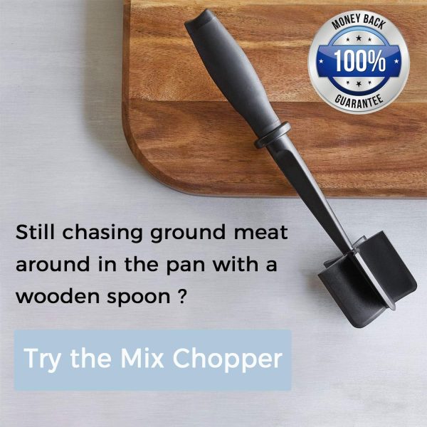 Meat Chopper, 5 Curve Blades Ground Beef Masher, Heat Resistant Meat Masher Tool for Hamburger Meat, Ground Beef, Turkey and More, Nylon Hamburger Chopper Utensil Non-scratch Utensils - Image 4