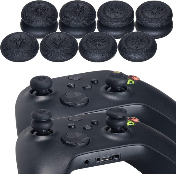 Laser Carving Silicone Skin for Xbox Series X/S Controller x 1(Skulls Grey PiB) with Exclusive Thumb Grips x 8 - Image 6