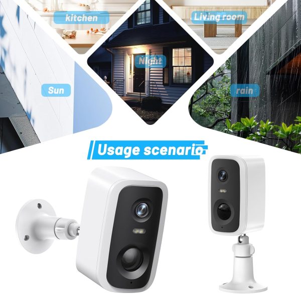 Security Cameras Wireless Outdoor, 2K HD Battery Powered Cameras for Home Security Outside EseeCloud, 2.4G WiFi Surveillance Indoor AI Motion Detection Spotlight Night Vision 2-Way Talk Waterproof - Image 3