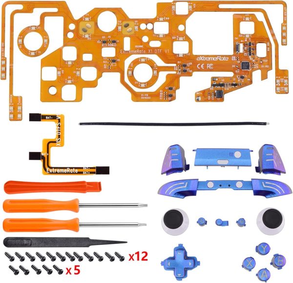 eXtremeRate Chameleon Classical Symbols Bumpers Triggers Dpad Thumbsticks Start Back ABXY Buttons Multi-Colors Luminated DTFS (DTF 2.0) LED Kit for Xbox One S/X Controller - Controller NOT Included - Image 8