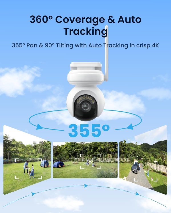 REOLINK Altas PT Ultra - 4K Continuous Recording Security Cameras Wireless Outdoor, First 10s Pre-Record Option in Home Battery Camera, 500 Days Battery Life, ColorX Night Vision, Home Hub Compatible - Image 6