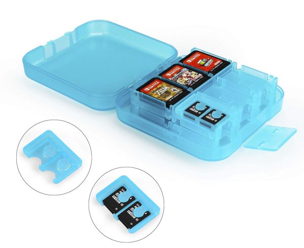 Amazon Basics Game Storage Case for 24 Nintendo Switch Games - 3.4 x 3.4 x 1 Inches, Blue - Image 2