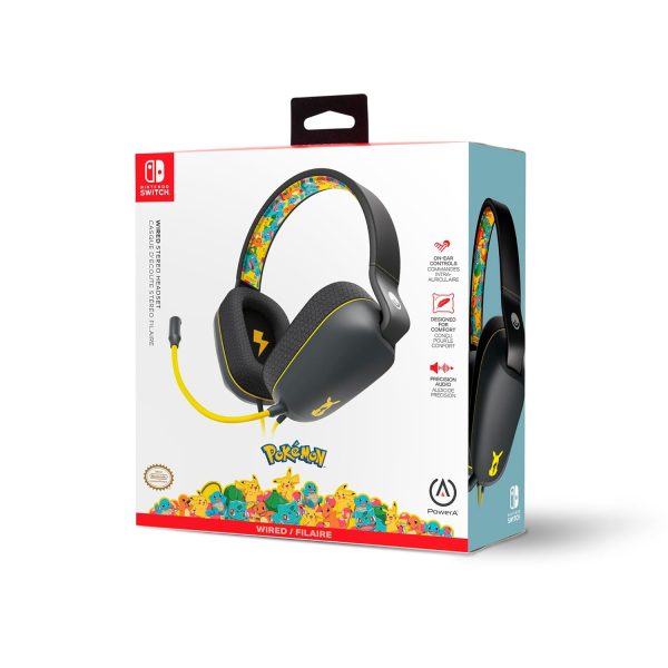 PowerA Wired Stereo Headset for Nintendo Switch - Pokémon: Kanto Friends, 3.5 mm, Wired, Stereo, Officially Licensed - Image 5