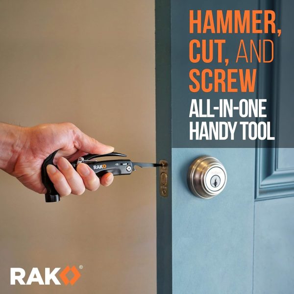 RAK Hammer Multitool BirthdayGifts for Men - Cool Unique Gifts For Men Who Have Everything - Compact DIY Survival Multi Tool - Backpacking & Camping Accessories - Gadget Gifts - Image 4