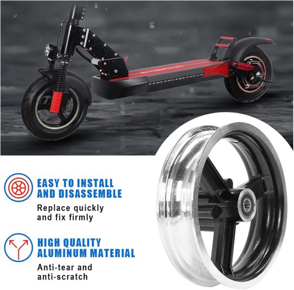 Electric scooter parts 10 Inch Aluminium Alloy Wheel Hub Rim Compatible Withr Kugoo M4 And M4 Pro Electric Scoote Front Wheel Tire Split Hubs Replacement Accessory - Image 4