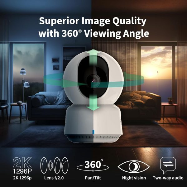 Aqara 2K Indoor Security Camera E1, Pan & Tilt, HomeKit Secure Video Indoor Camera, Two-Way Audio, Night Vision, Person Tracking, Wi-Fi 6, Plug-in Cam Supports HomeKit, Alexa and IFTTT - Image 2