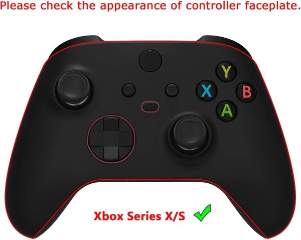 eXtremeRate Grip Cover for Xbox Series X & S Controller, Textured Black Non-Slip Back Panels Accessories, Replacement Side Rails Shell for Xbox Wireless Controller - Controller Not Included - Image 2