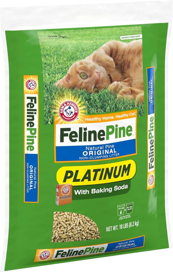 Feline Pine Platinum Non-Clumping Cat Litter 18lb. - Image 12