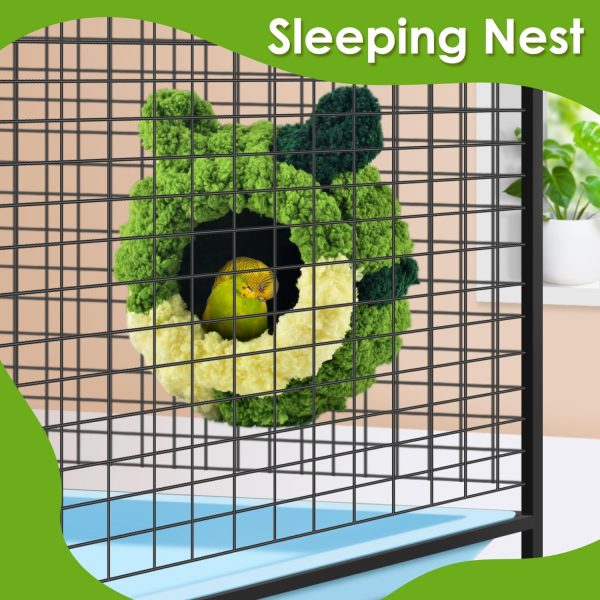 KATUMO Bird Nest, Conure Breeding House Parrotlet Snuggle Hut Lovebird Bed for Conure, Lovebird, Canary, Finch, Coneshape Birds, Hamster, Small Pets - Image 5