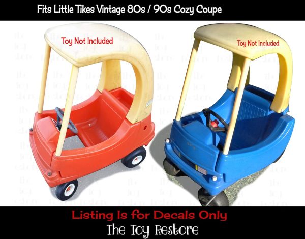 Toy Restore Replacement Stickers Fits Little Tikes VTG Original Cozy Coupe Car Red - Image 5