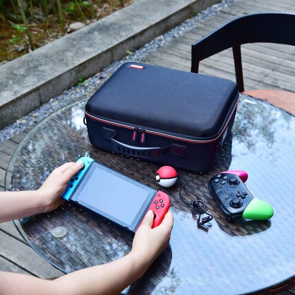 Diocall Deluxe Carrying Case Compatible with Nintendo Switch and Switch OLED 2021, Travel Bag Fit Switch Pro Controller - Image 7