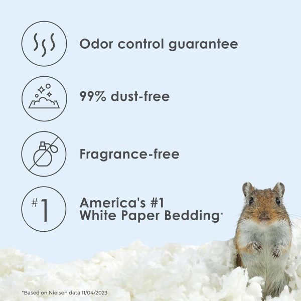 Kaytee Clean & Cozy White Paper Bedding, Made for Small Animals, 49.2 Liters - Image 2