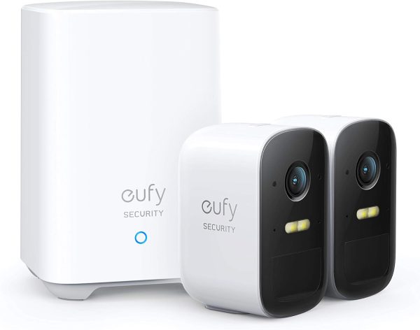 eufy Security eufyCam 2C 2-Cam Kit, Wireless Home Security System, 180-Day Battery Life, HomeKit Compatible, 1080p HD, IP67 Weatherproof, Night Vision, No Monthly Fee