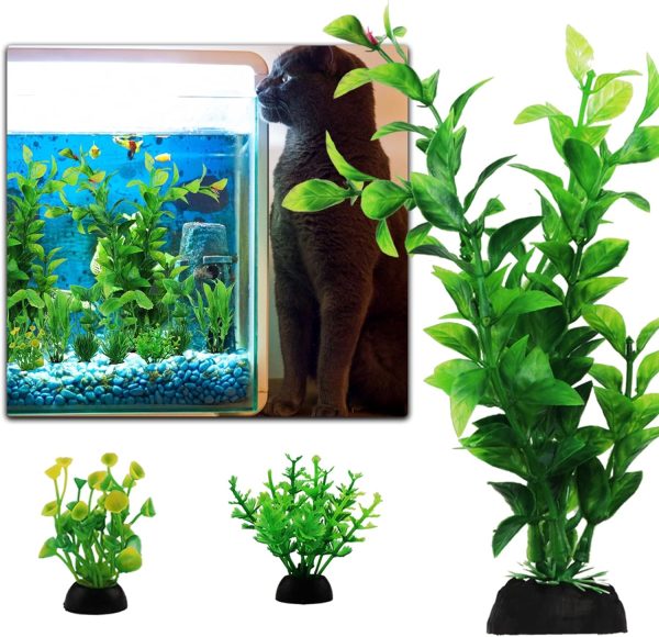 Fish Tank Accessories Green Plants, 10pcs Green Fish Tank Decorations, Aquarium Decor Plastic Plants - Image 7