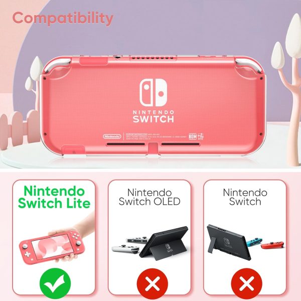 Fintie Case for Switch Lite, 8 in 1 Switch Lite Accessories Bundle with Nintendo Switch Lite Carrying Case, Soft TPU Clear Case, Switch Lite Screen Protector, Switch Thumb Grips, Fantasy Ombre - Image 7