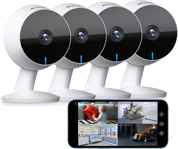 LaView 4MP 2K Cameras for Home Security Indoor,Home Security Camera for Baby/Elder/Pet/Nanny,Baby Cam Starlight Sensor Color Night Vision,US Cloud Service,Works with Alexa