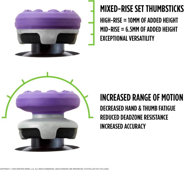 KontrolFreek FPS Freek Galaxy Purple for Xbox One and Xbox Series X Controller | 2 Performance Thumbsticks | 1 High-Rise, 1 Mid-Rise | Purple - Image 3