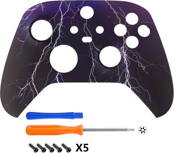 eXtremeRate Soft Touch Purple Storm Front Housing Shell Case for Xbox Series X & Xbox Series S Controller Custom Accessories - Controller NOT Included - Image 3