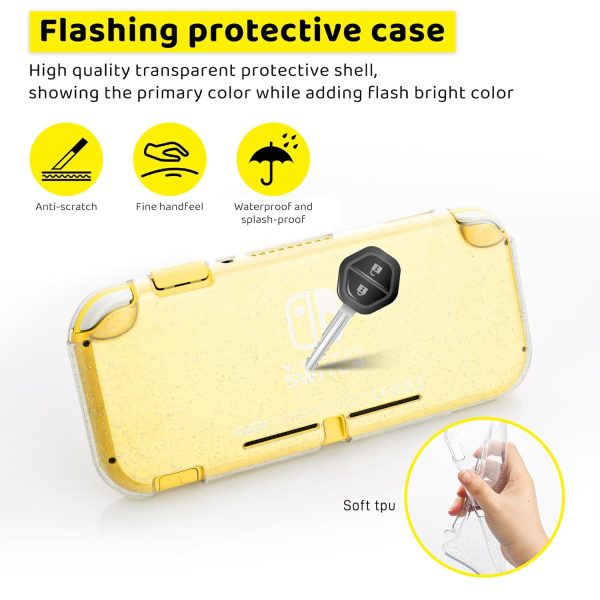 HYPERCASE Protective Case for Nintendo Switch Lite, Yellow Hard Shell Portable Travel Carrying Case Pouch for Nintendo Switch Console & Accessories, Storage Bag with 8 Game Card Slots for Girls Boys. - Image 4