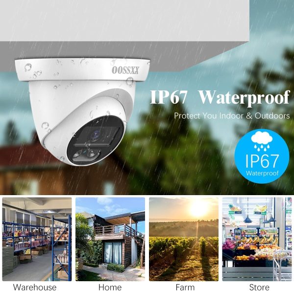 (5.0MP Definition Full HD) Wired Security Camera System Outdoor Dome Kits Home Video Surveillance Cameras CCTV Camera Security System Outside Surveillance Indoor - Image 2