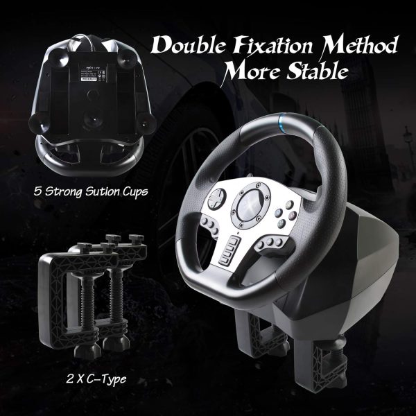 PXN V9 PC Game Racing Wheels,270°/900°Steering Wheel Gaming for PC With Pedals and Shifter,Driving Wheel for PS4 Xbox One, Xbox Series S/X, PS3,Switch - Image 8