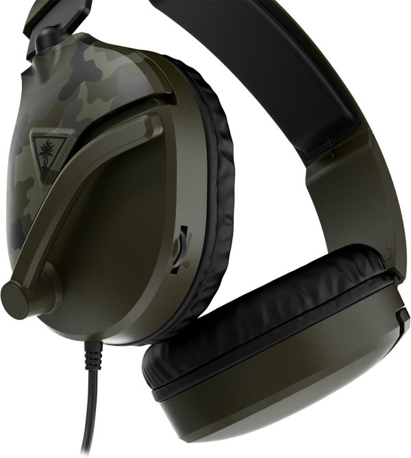 Turtle Beach Recon 70 Multiplatform Gaming Headset - Xbox Series X|S, Xbox One, PS5, PS4, PlayStation, Switch, Mobile, & PC with 3.5mm - Flip-to-Mute Mic, 40mm Speakers – Green Camo - Image 10