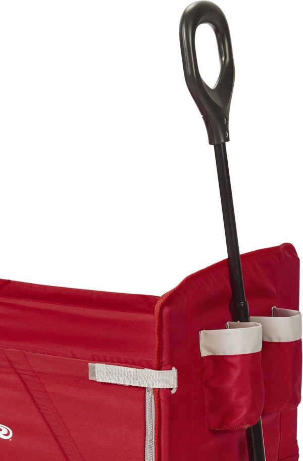 Radio Flyer 3-in-1 EZ Folding Wagon Ride On For Kids, Garden, & Cargo, Red Collapsible Wagon - Image 8