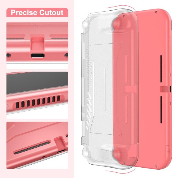 innoAura Switch Lite Case 18 in 1 Switch Lite Accessories Bundle with Switch Lite Carrying Case, Switch Game Case, Switch Lite Screen Protector, Switch Stand, Switch Thumb Grips (Coral) - Image 5