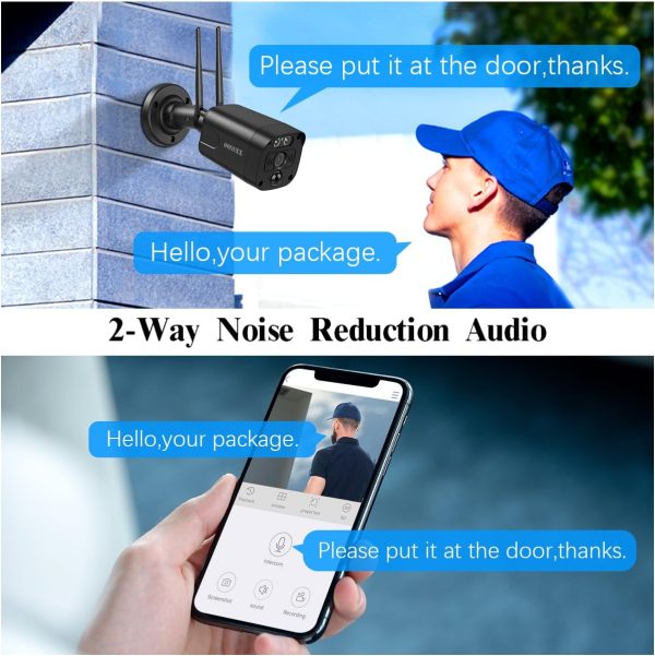 (5.5MP & PIR Detection) 2-Way Audio, Dual Antennas Security Wireless Camera System 3K 5.0MP 1944P Wireless Surveillance Outdoor WiFi Security Cameras - Image 2